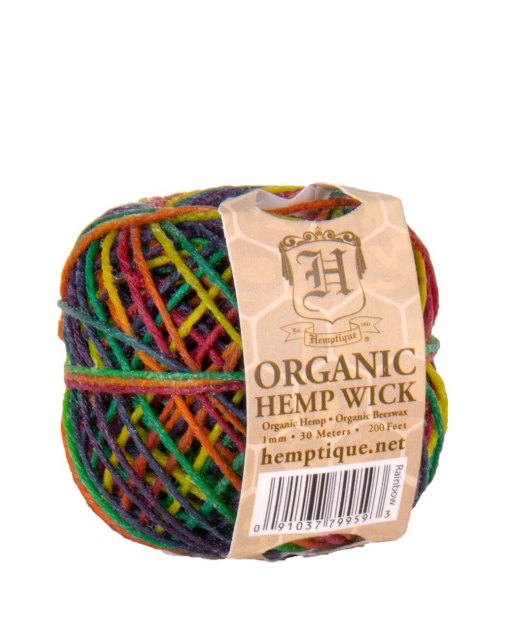 Hemptique Organic Beeswax Hemp Wick Balls Eco Friendly Sustainable Naturally Grown Jewelry Bracelet Making Paper Crafting Scrapbooking Bookbinding Mixed Media Crocheting Macrame Seasonal Holiday Gift Wrapping Outdoor Gardening Candle Making